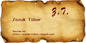 Zozuk Tibor névjegykártya