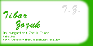 tibor zozuk business card